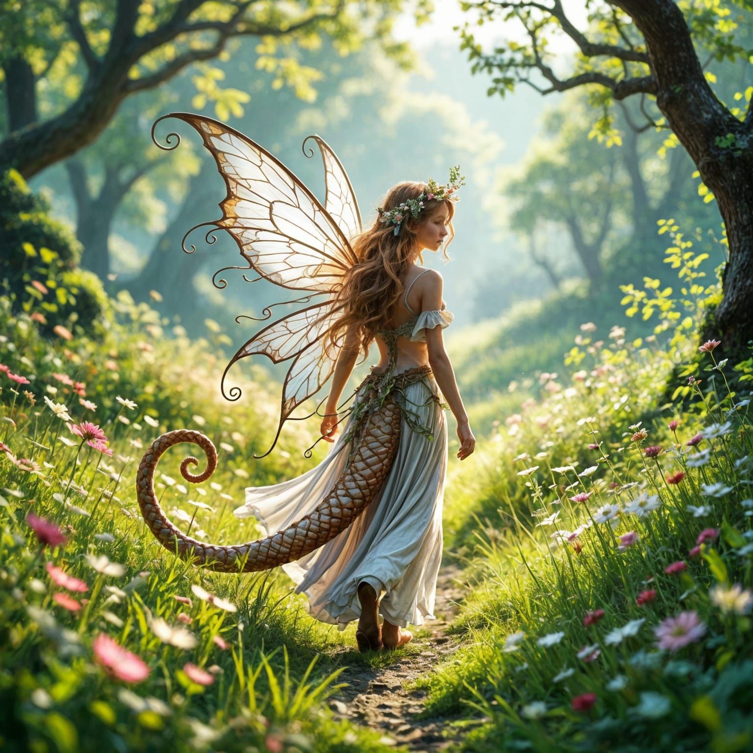 Enchanted Fairy in Lush Meadow