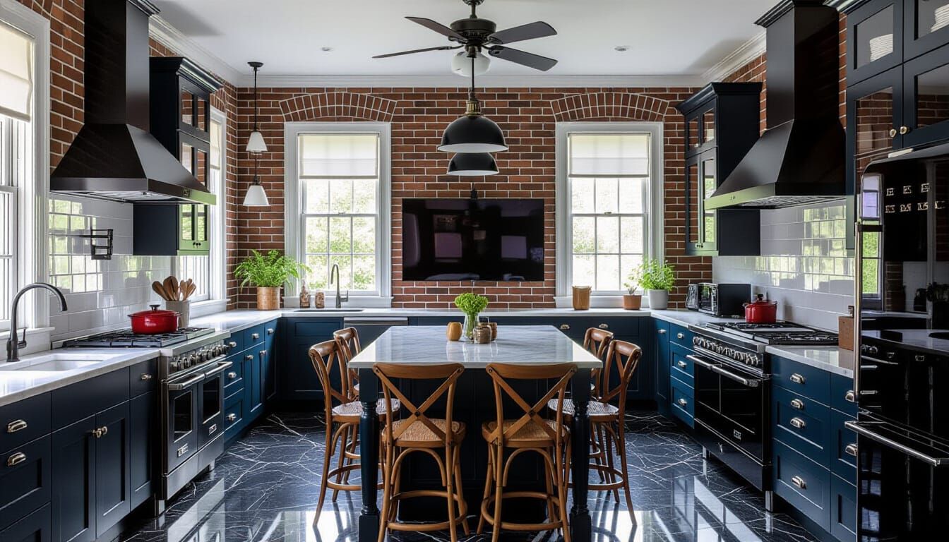 Victorian Kitchen with Modern Appliances