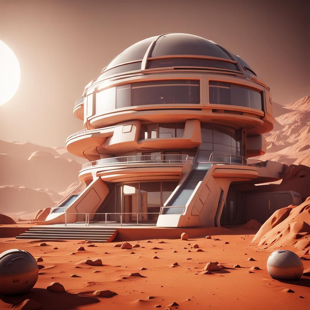 Abstract Martian Architecture in 3D