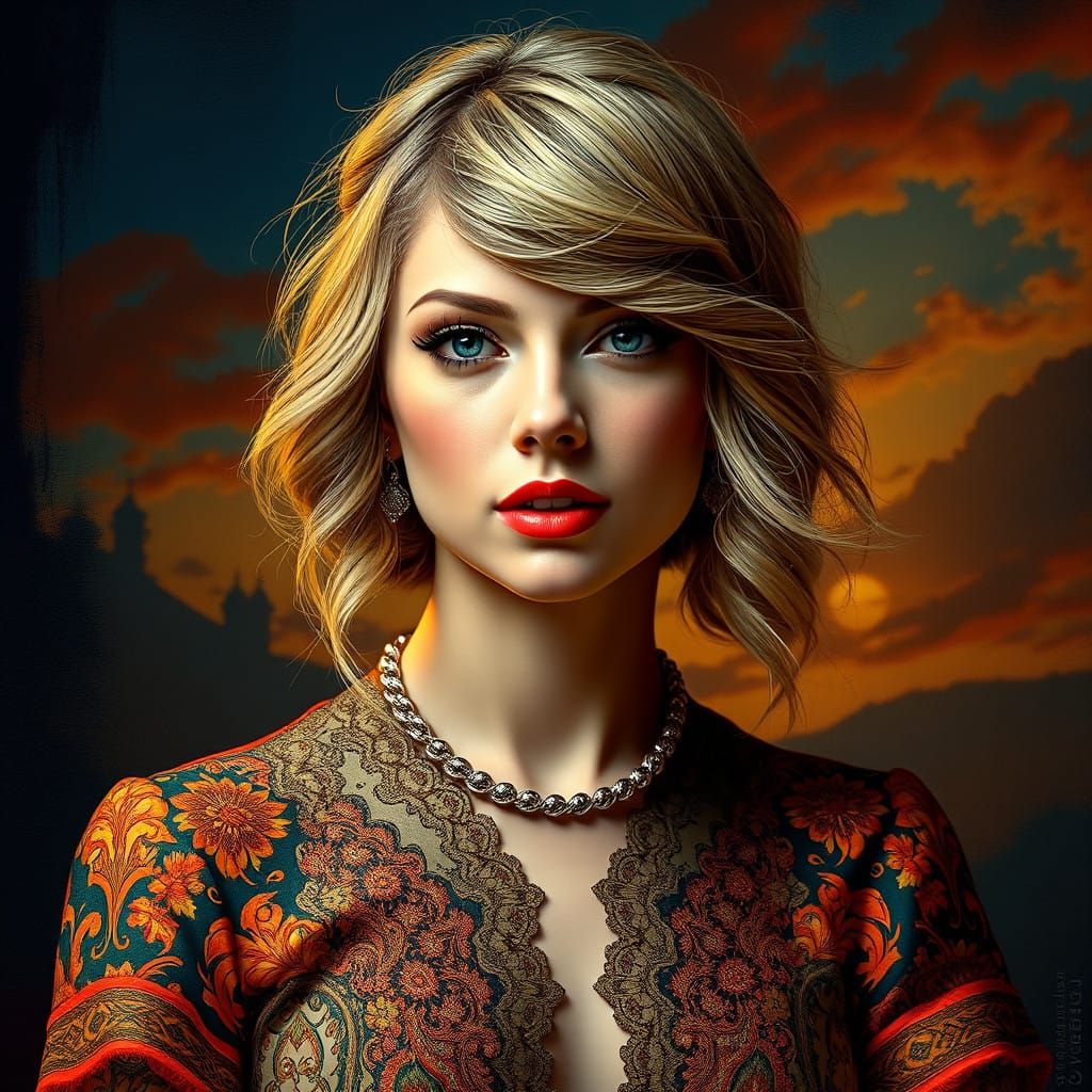 Taylor Swift Elegantly Dressed in Spanish-Inspired Attire