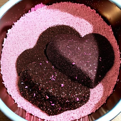 Rose Petals and Glitter in Chocolate Tub