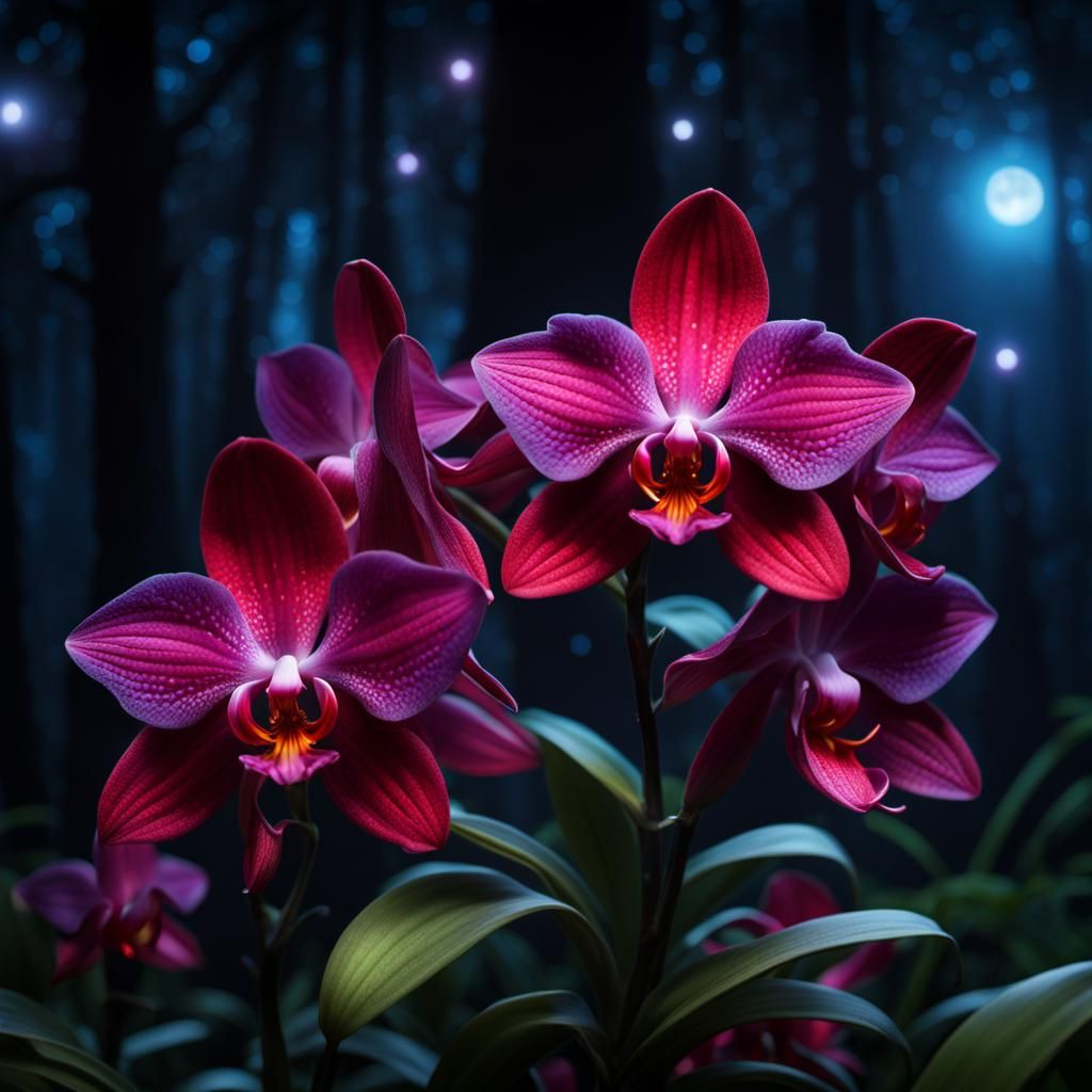Purple orchids