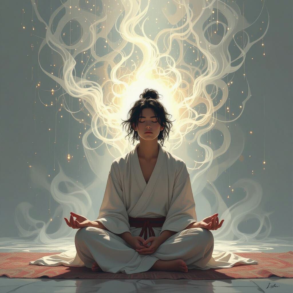 Stillness: Observing Chaotic Thoughts in Serene Light