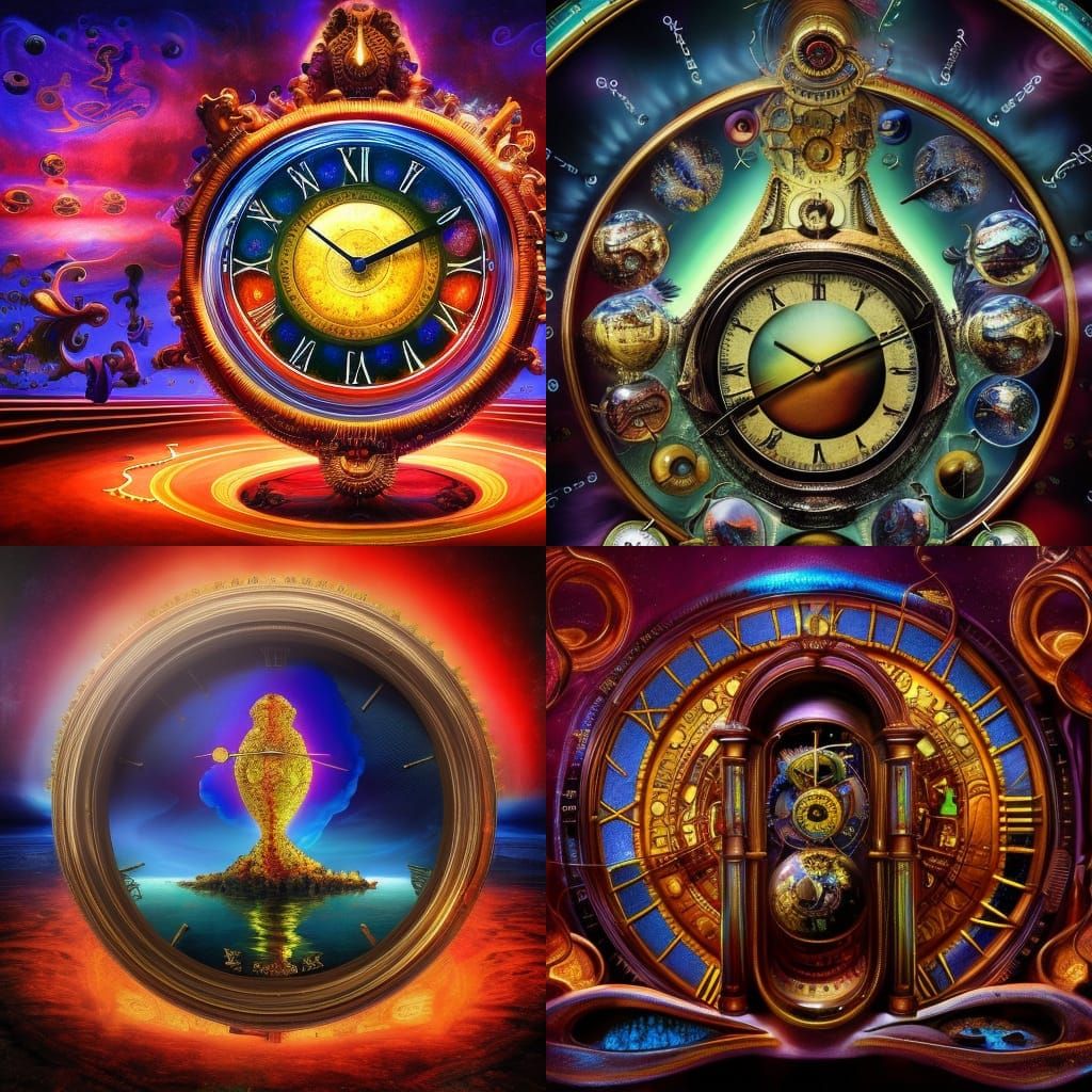 Surreal Clocks and Time in a Cosmic Psychedelic Dream