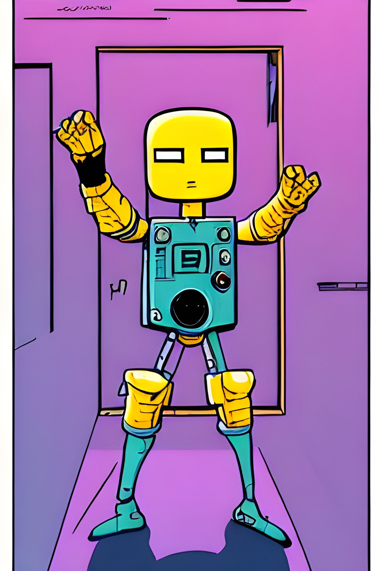 90s Comic Illustration: Paranoid Android