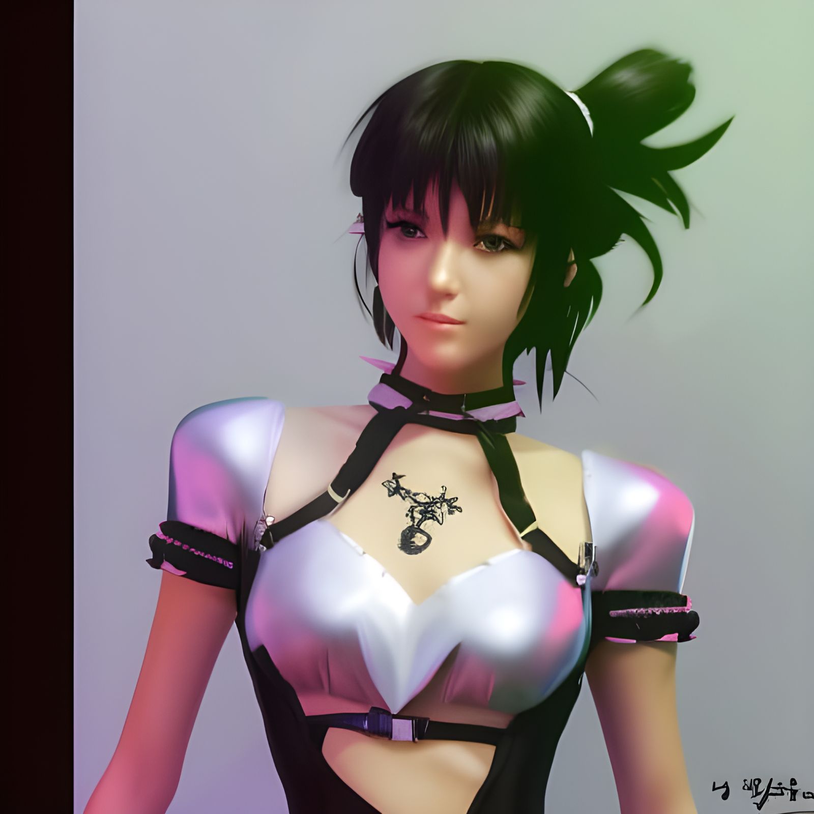Joan Jett as Anime Character in Digital Painting