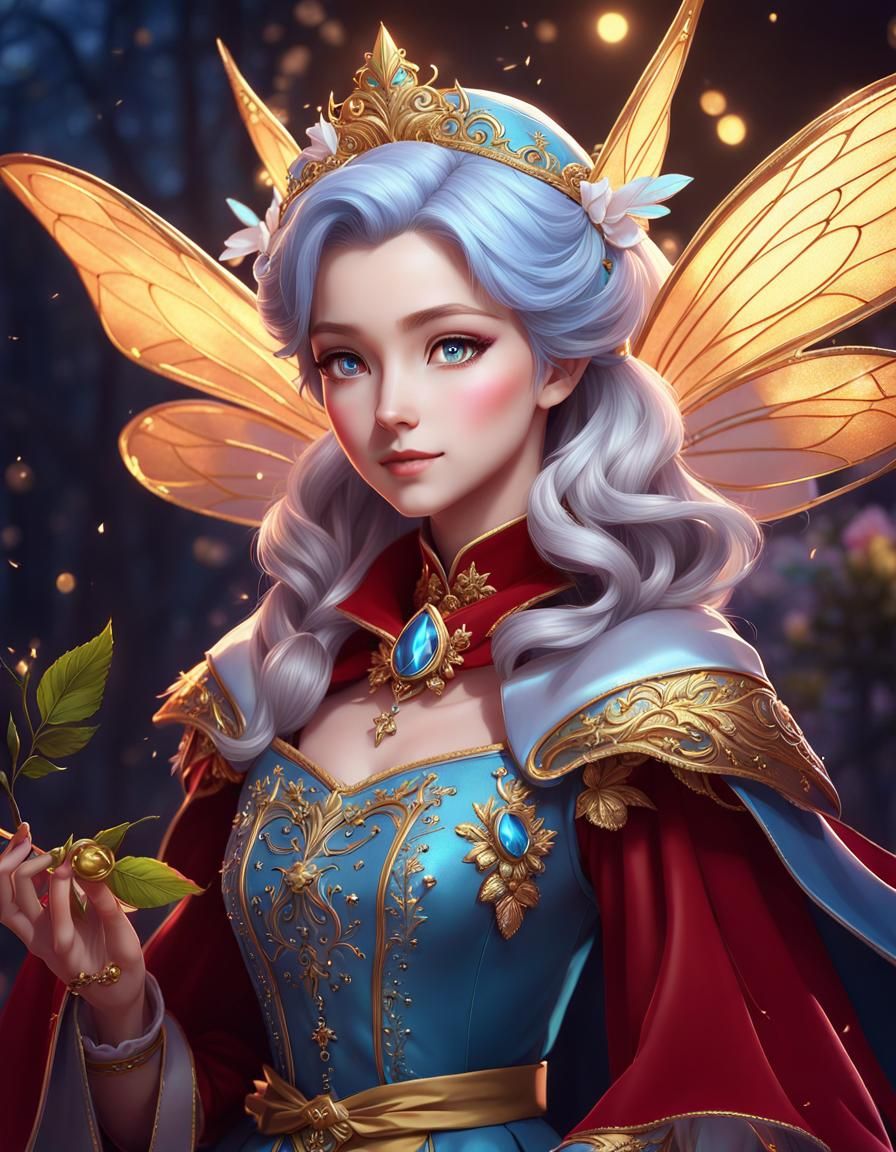 Anime Fairy Godmother in Detailed 3D Rendering