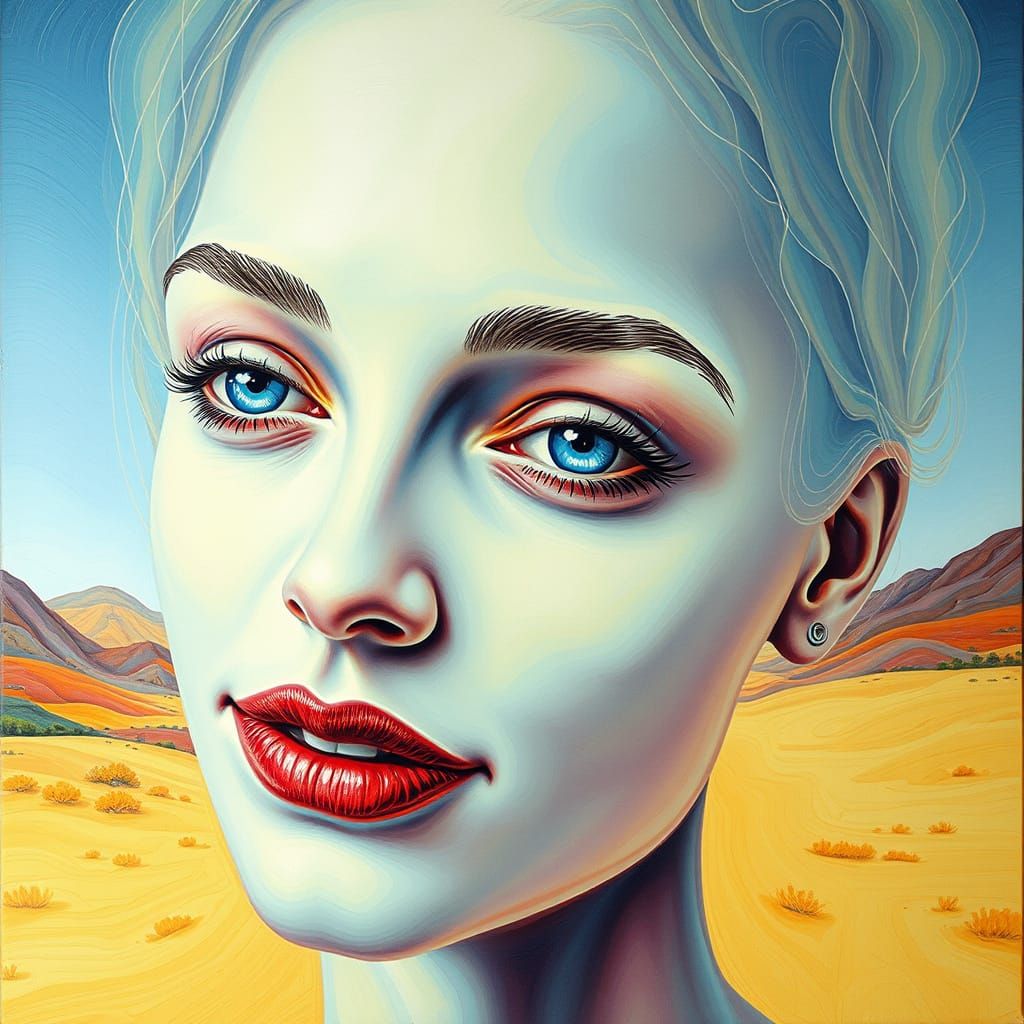 Joyful Expression: An Alex Grey-Inspired Portrait