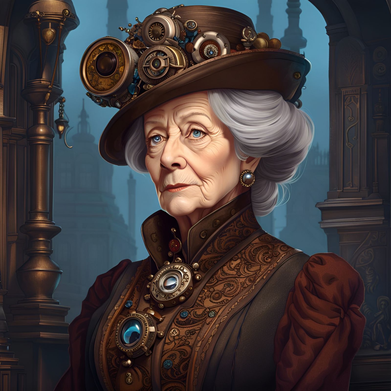 Steampunk Noble Lady in Victorian Style