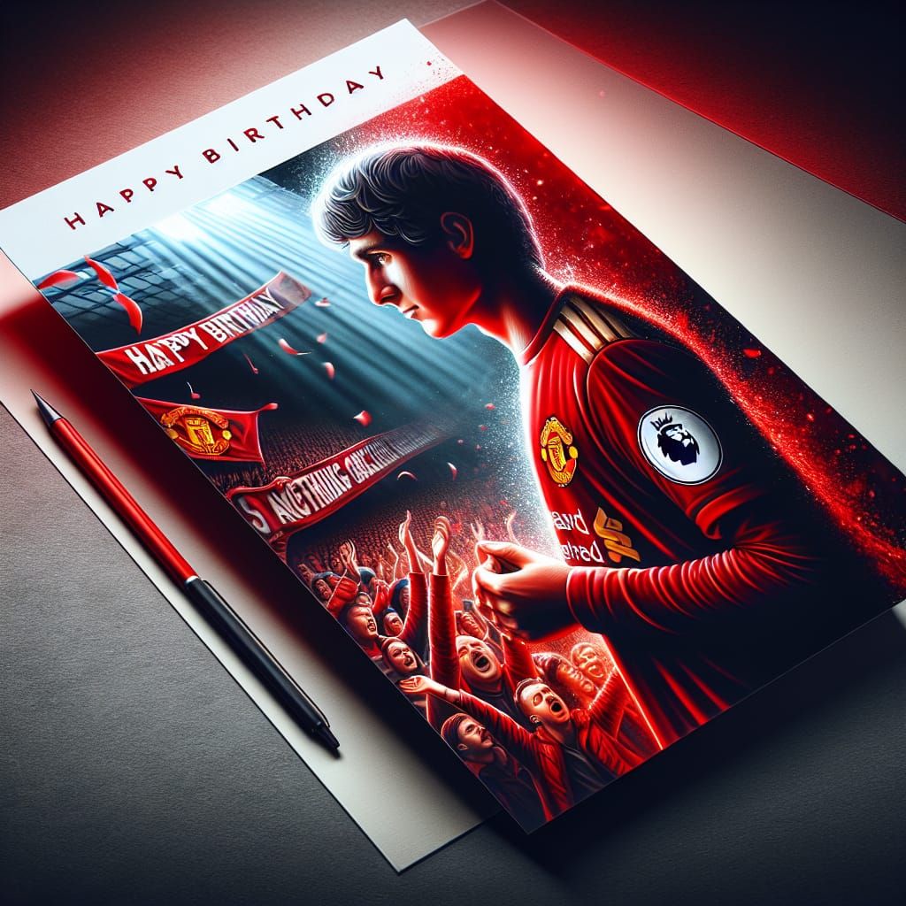 Hyperrealistic Liverpool FC Birthday Card Design