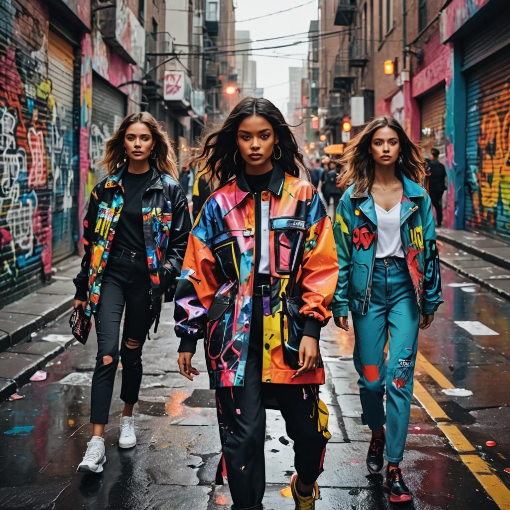 Reporters Stroll in Sleek, Colorful Urban Fashion