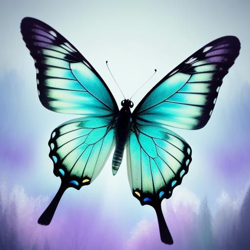 Surreal Butterfly Life Cycle in Shimmering Colors