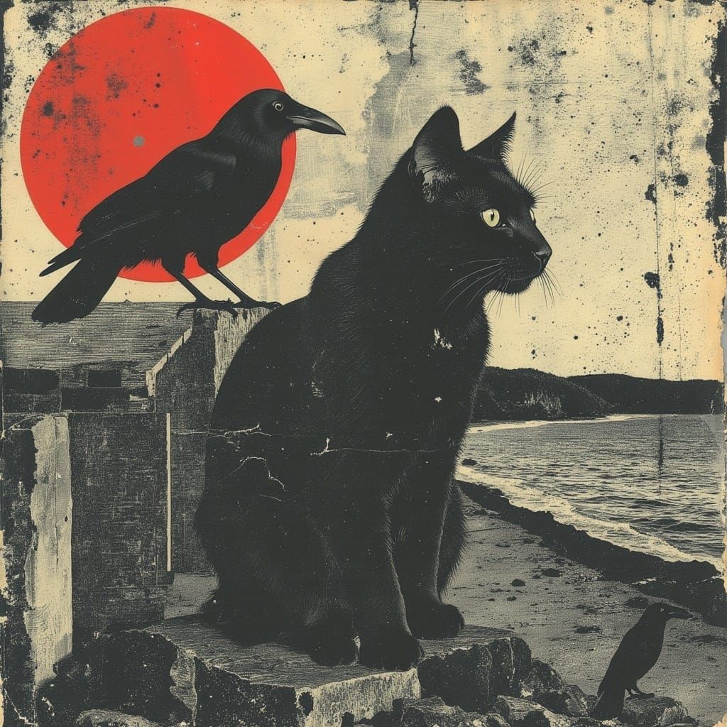 Surreal Cat Psychoses in a Cyberpunk Aesthetic