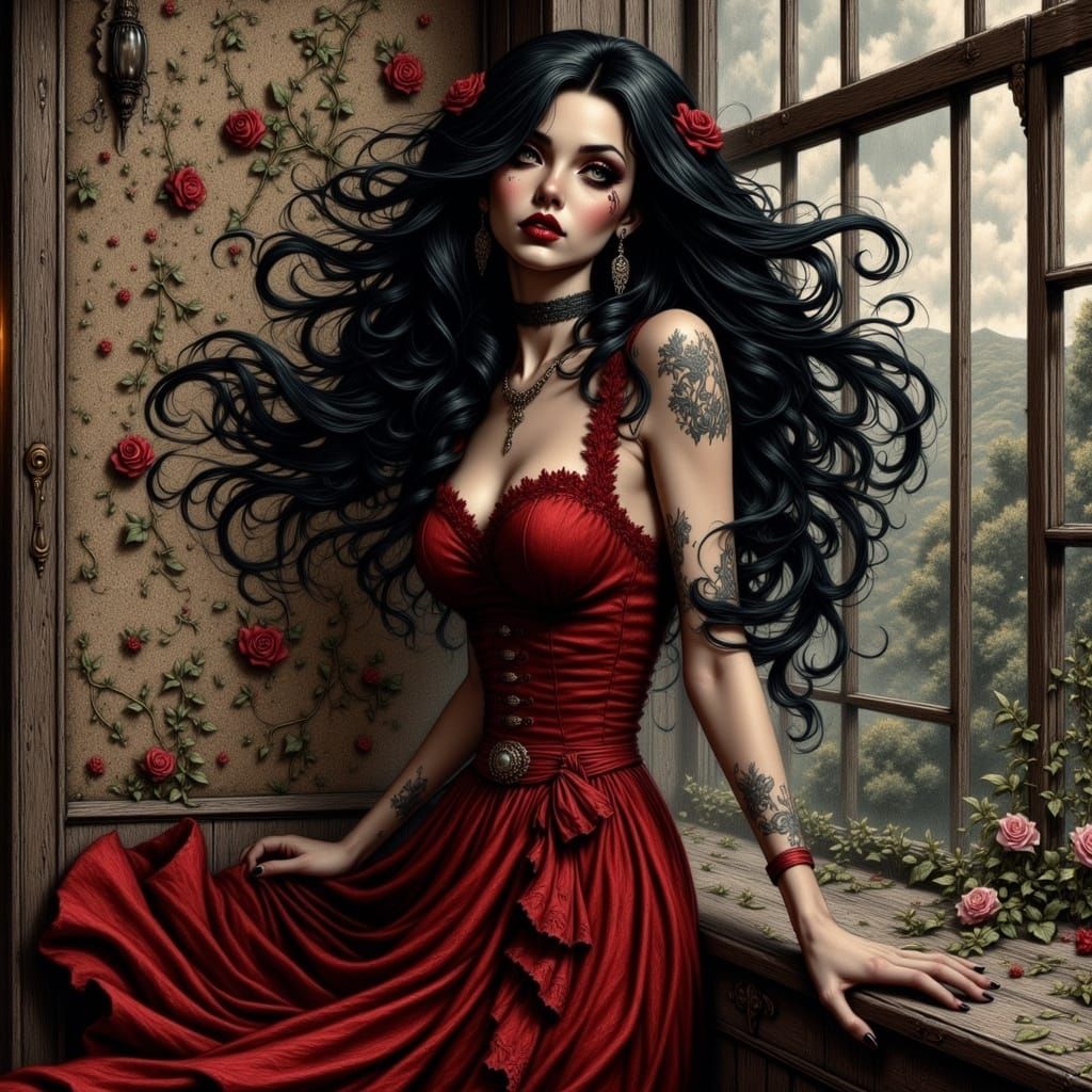 Eustacia Vye in Pre-Raphaelite Style