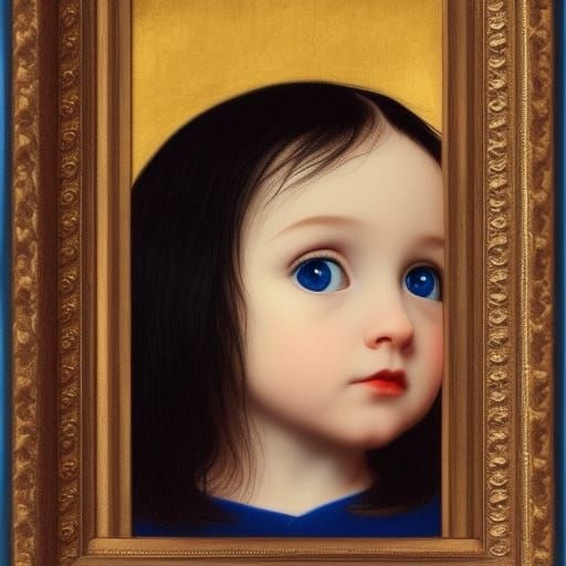 Solemn Elf Toddler in Renaissance Style