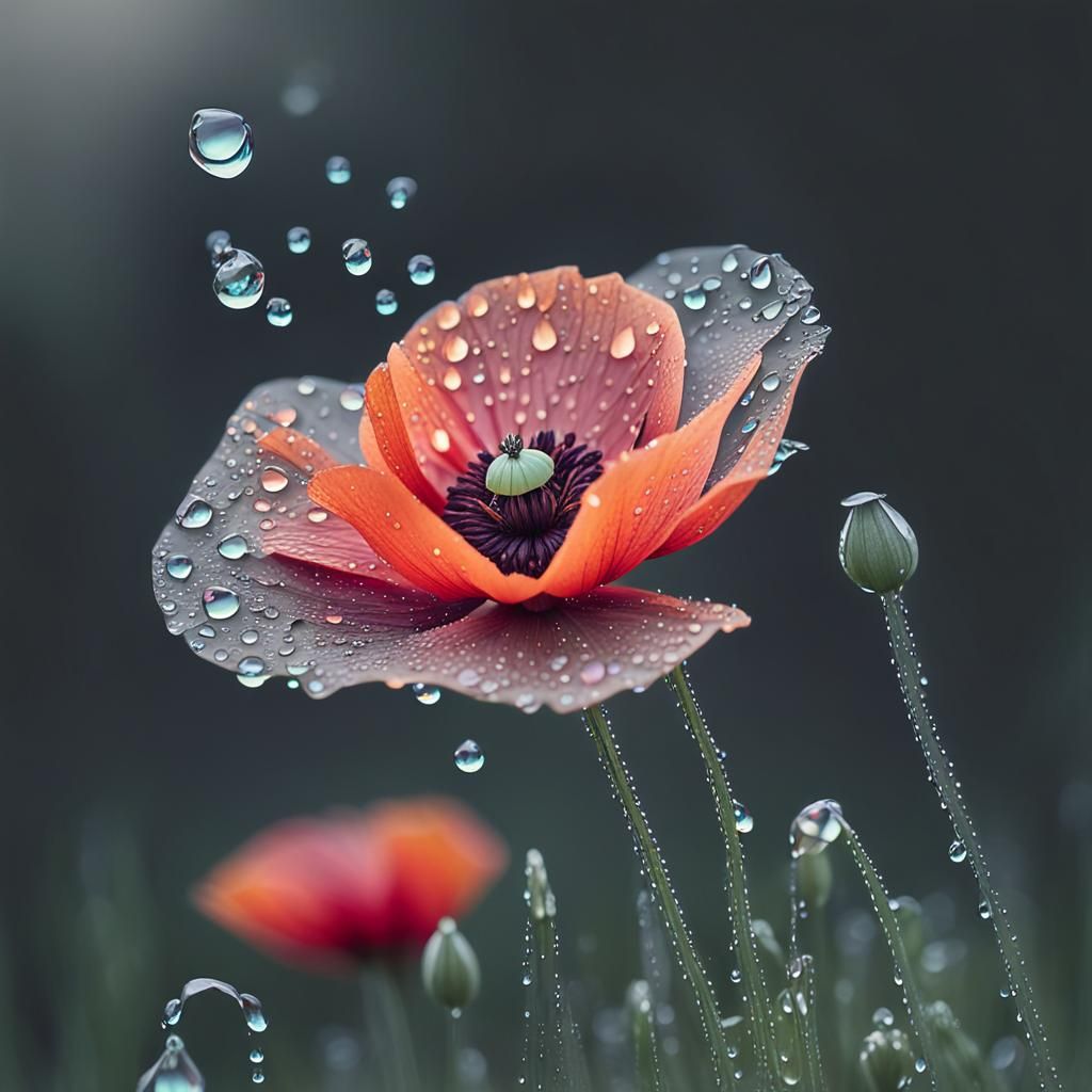 Dew-Kissed Poppy