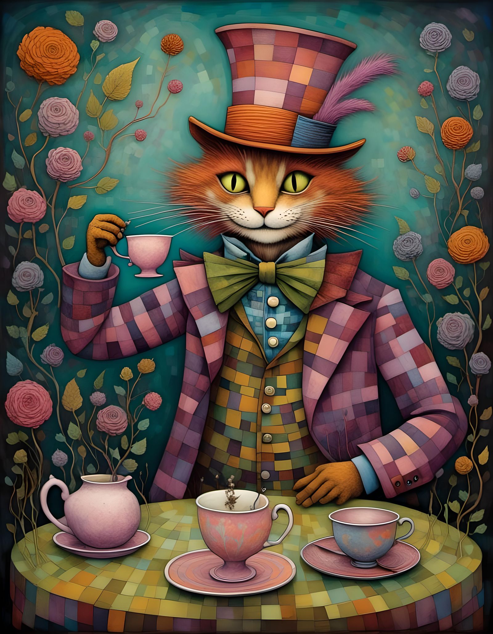 Mad Hatter and Cheshire Cat Tea Party