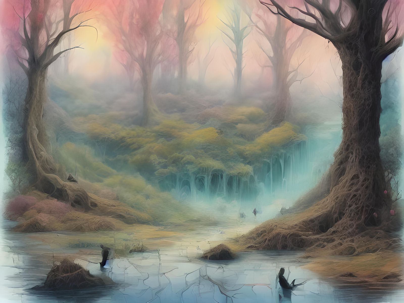 Fairy Nymph's Pastel Dreamscape