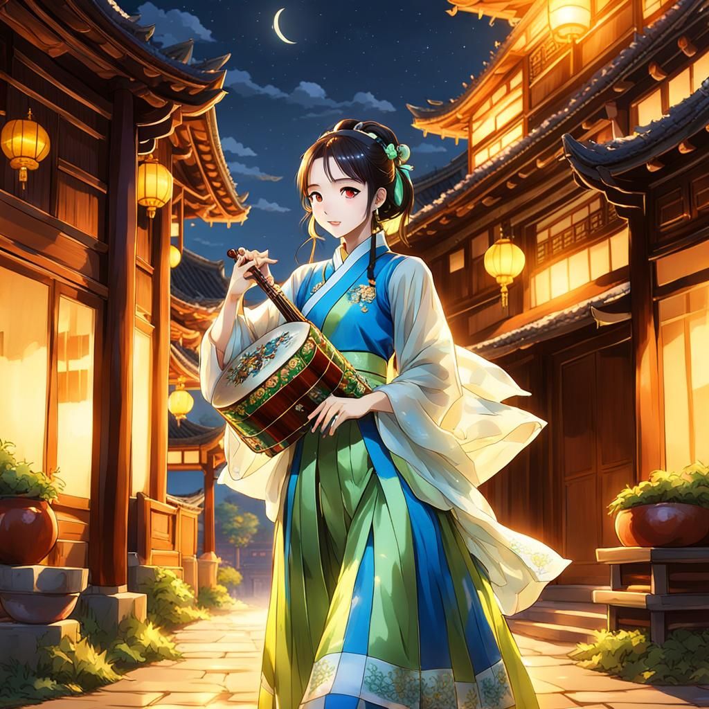 Nayeon in Traditional Dress, Anime Style
