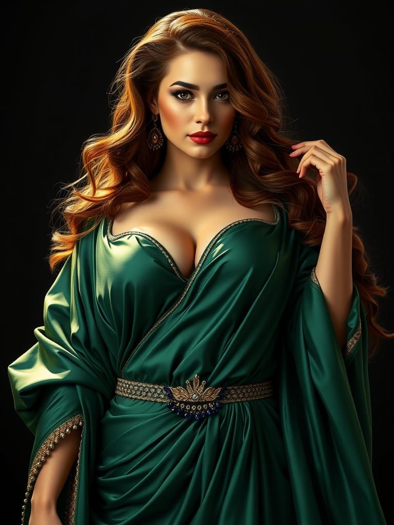 Goddess of Wealth in Film Noir Aesthetic