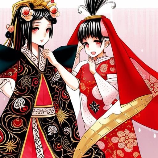 Oiran in Anime Key Visual Style