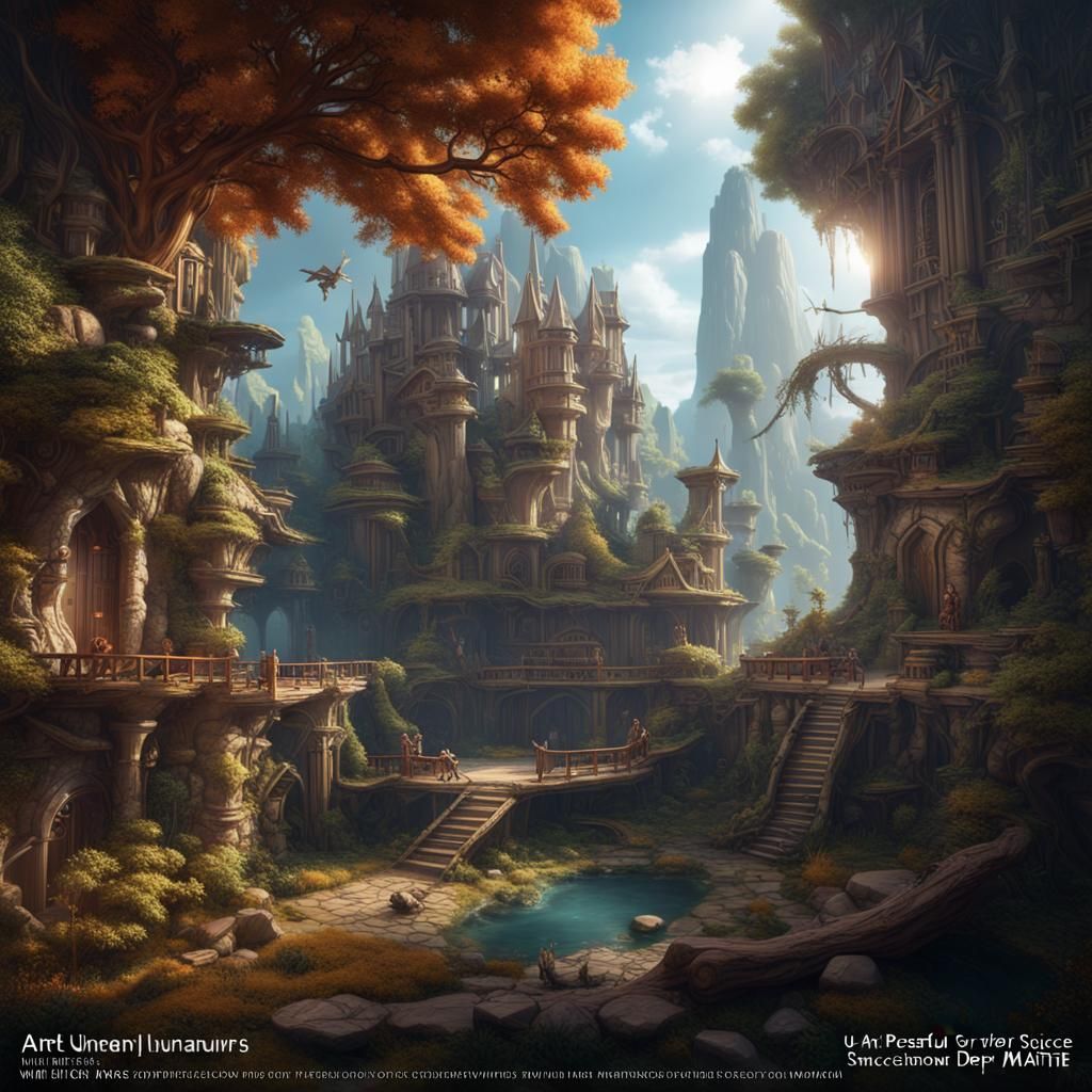 Peaceful Learning Environment in Detailed Matte Painting