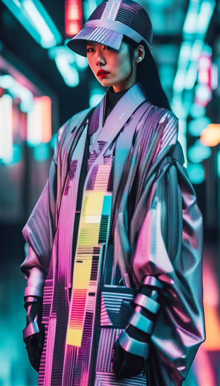 1910s Japanese Fashion in Cyberpunk Style