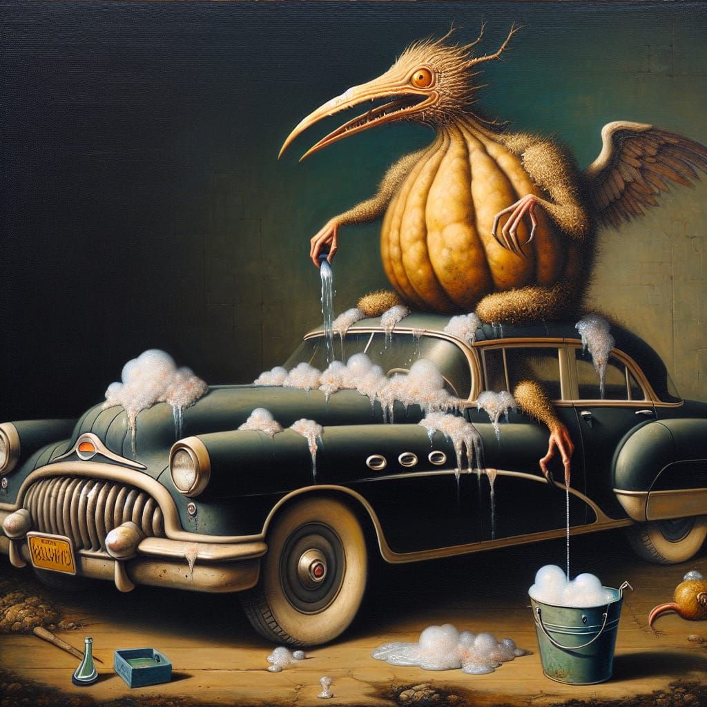 The Bird Gourd Creature Took A Dump On Grandma's Buick