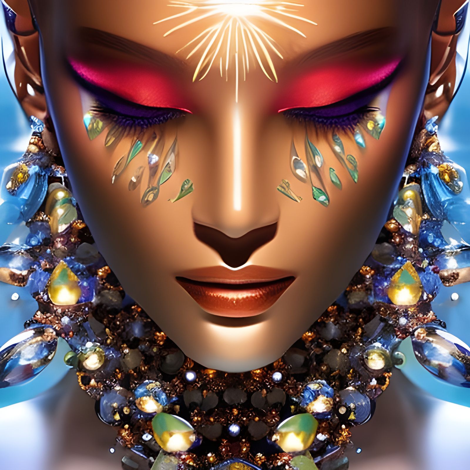 Brickwork Beauty with Crystalline Water, Hyperrealistic Art