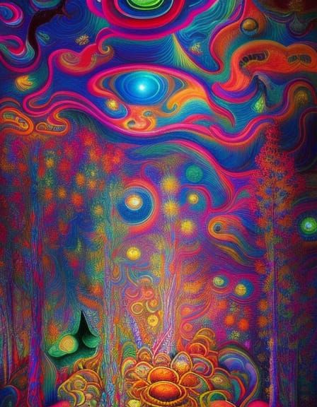 Psychedelic Musicians in Magic Realism Style