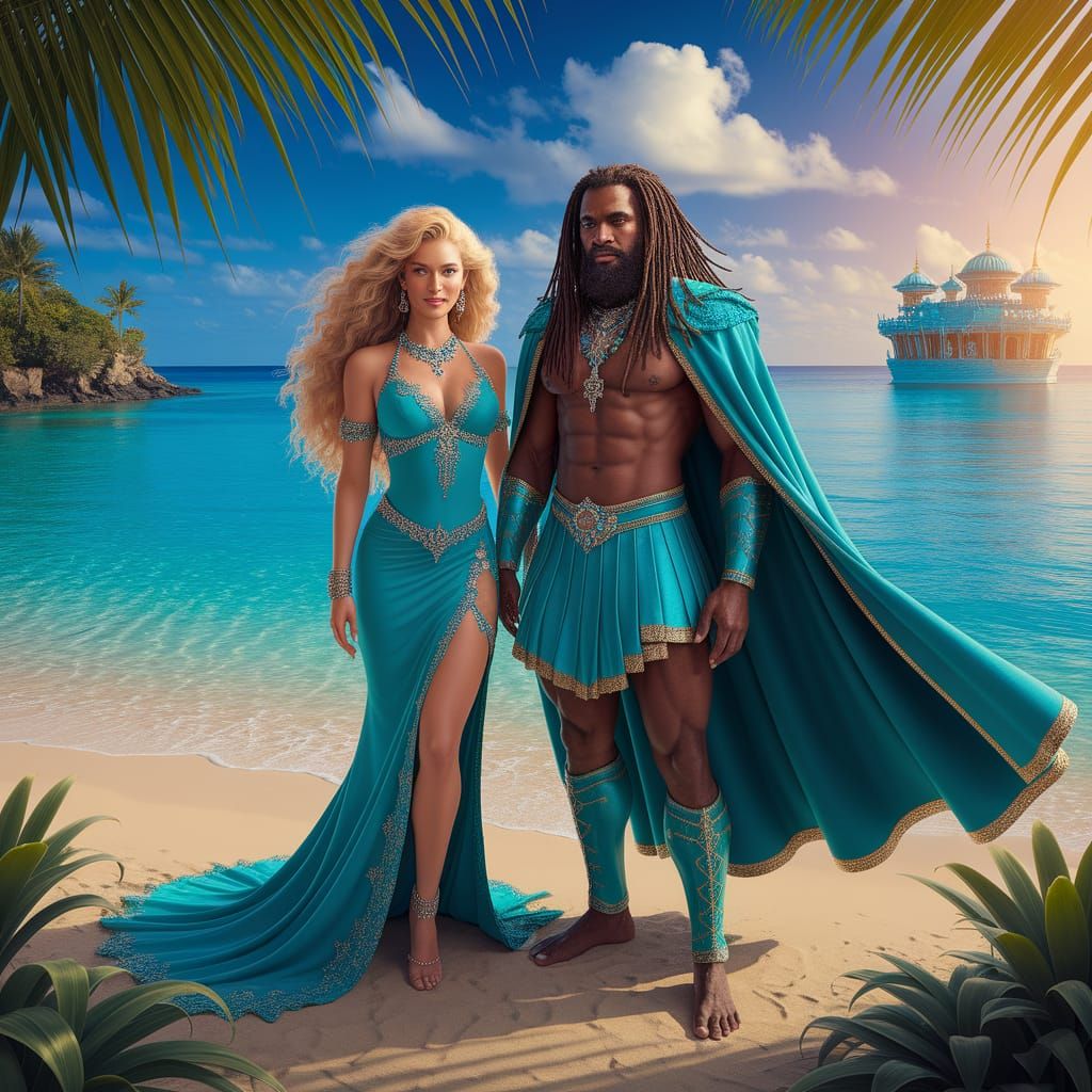 Turquoise Queen and King by Azure Ocean Palace
