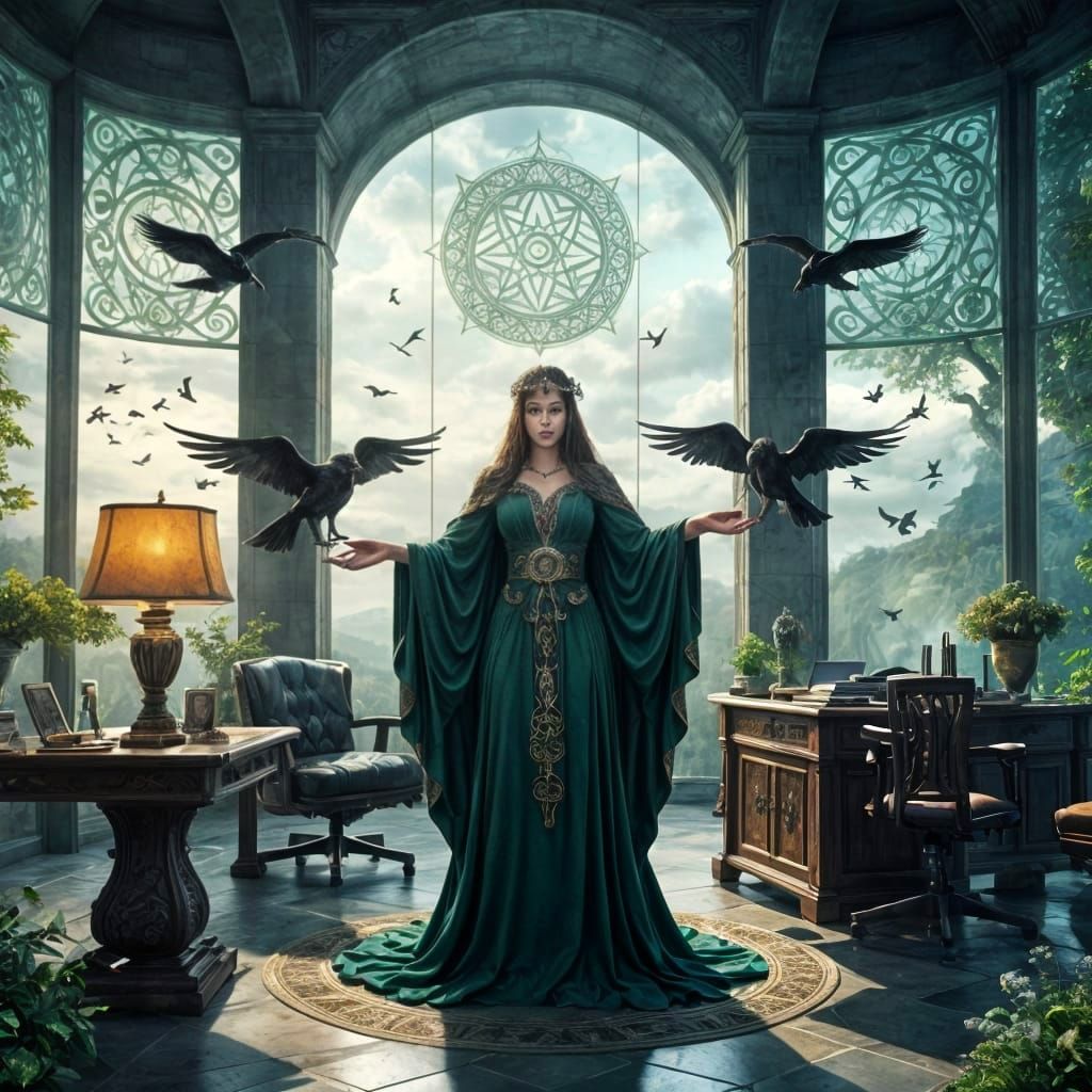 Morrigan, Celtic Goddess, Reigns in Modern Office