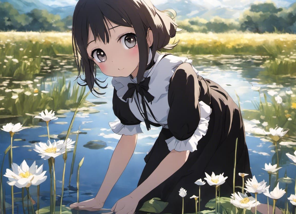 Maid in the pond