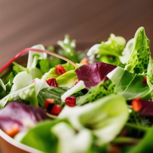 Professional Photo of a Fresh Salad with Bokeh