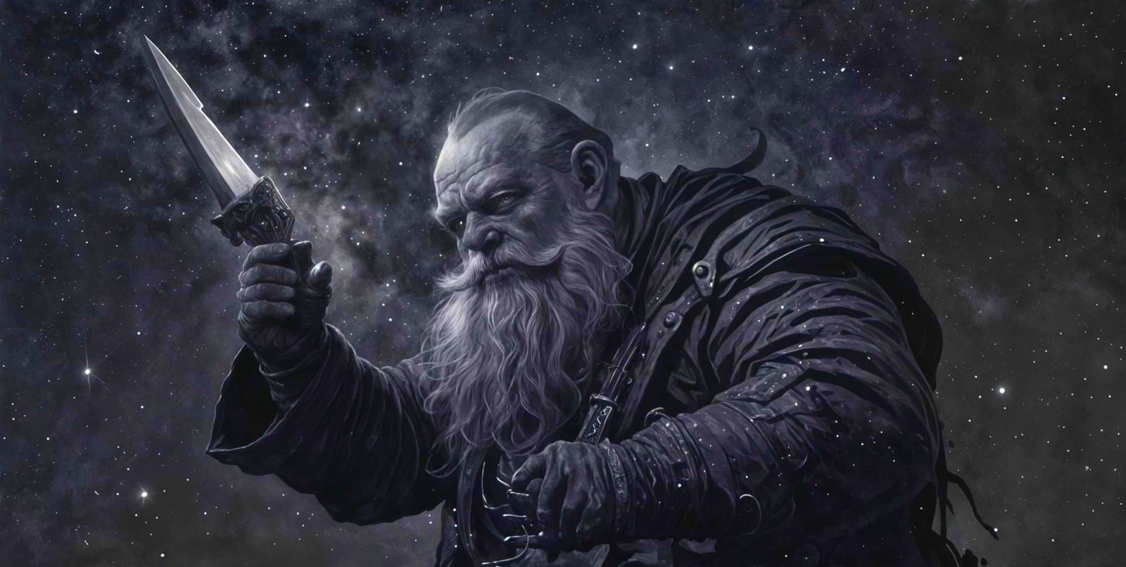 Eldritch Portrait of Marek Boguszak in Grimdark Style