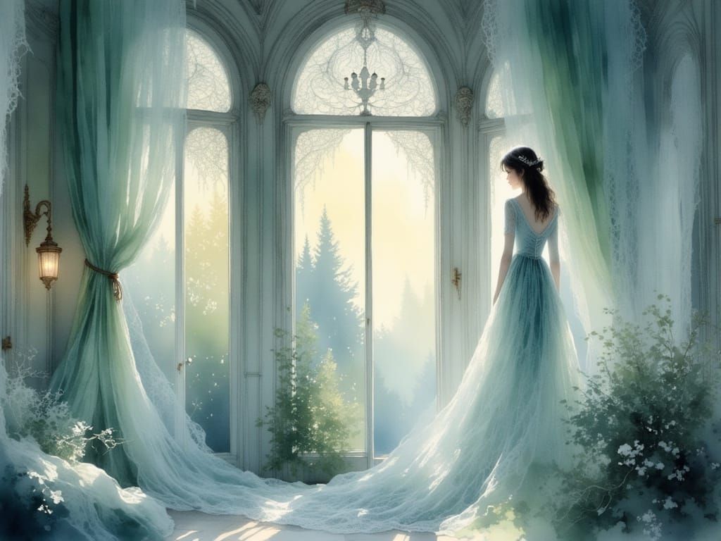 Serenely Shimmering Goddess in Ethereal Fensalir