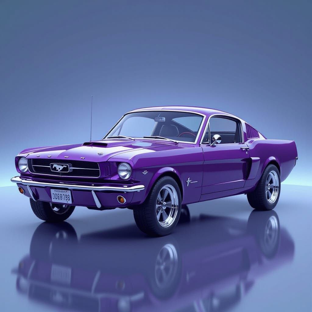 Midnight Purple 1965 Mustang with Twin Turbo Engine