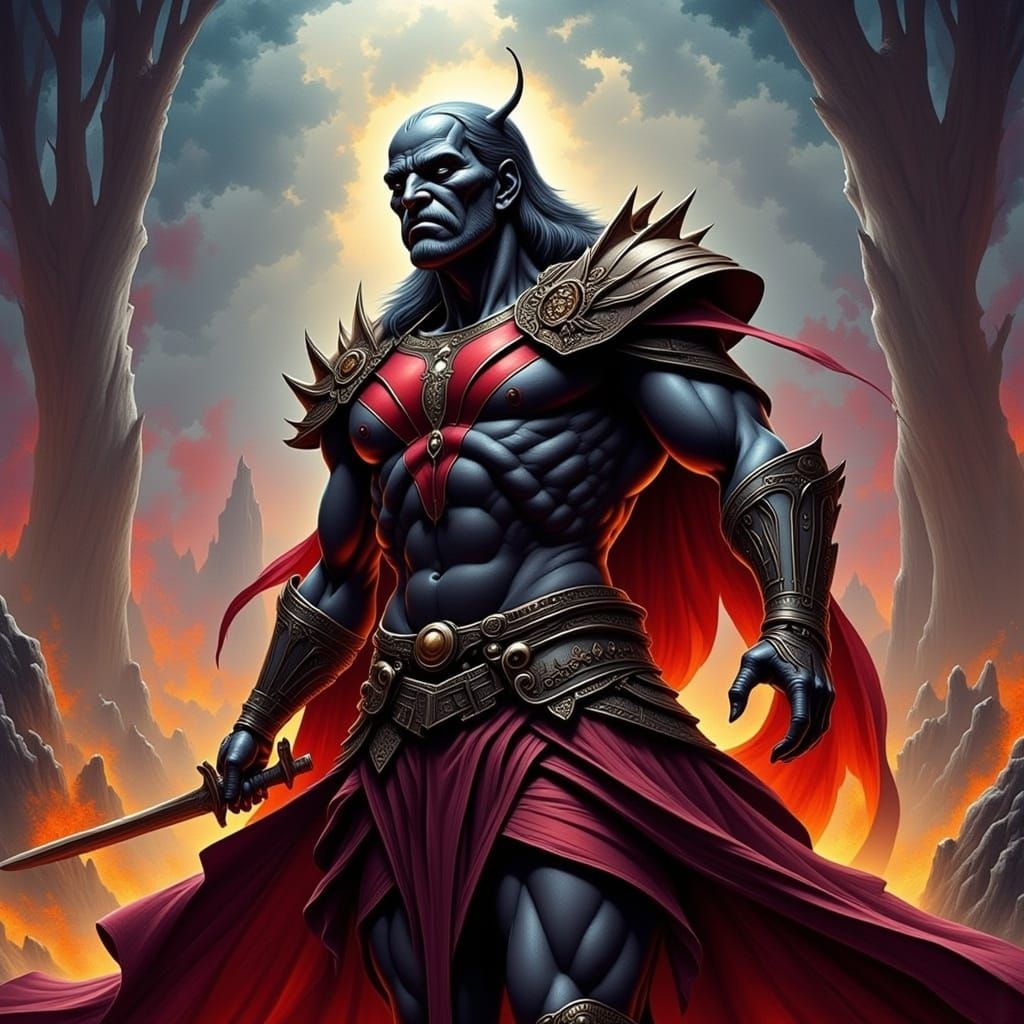 AI Art Generator: Anguish and Flux Landscape