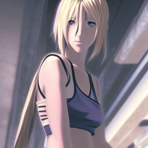 Aya Brea in Studio Ghibli Anime Style