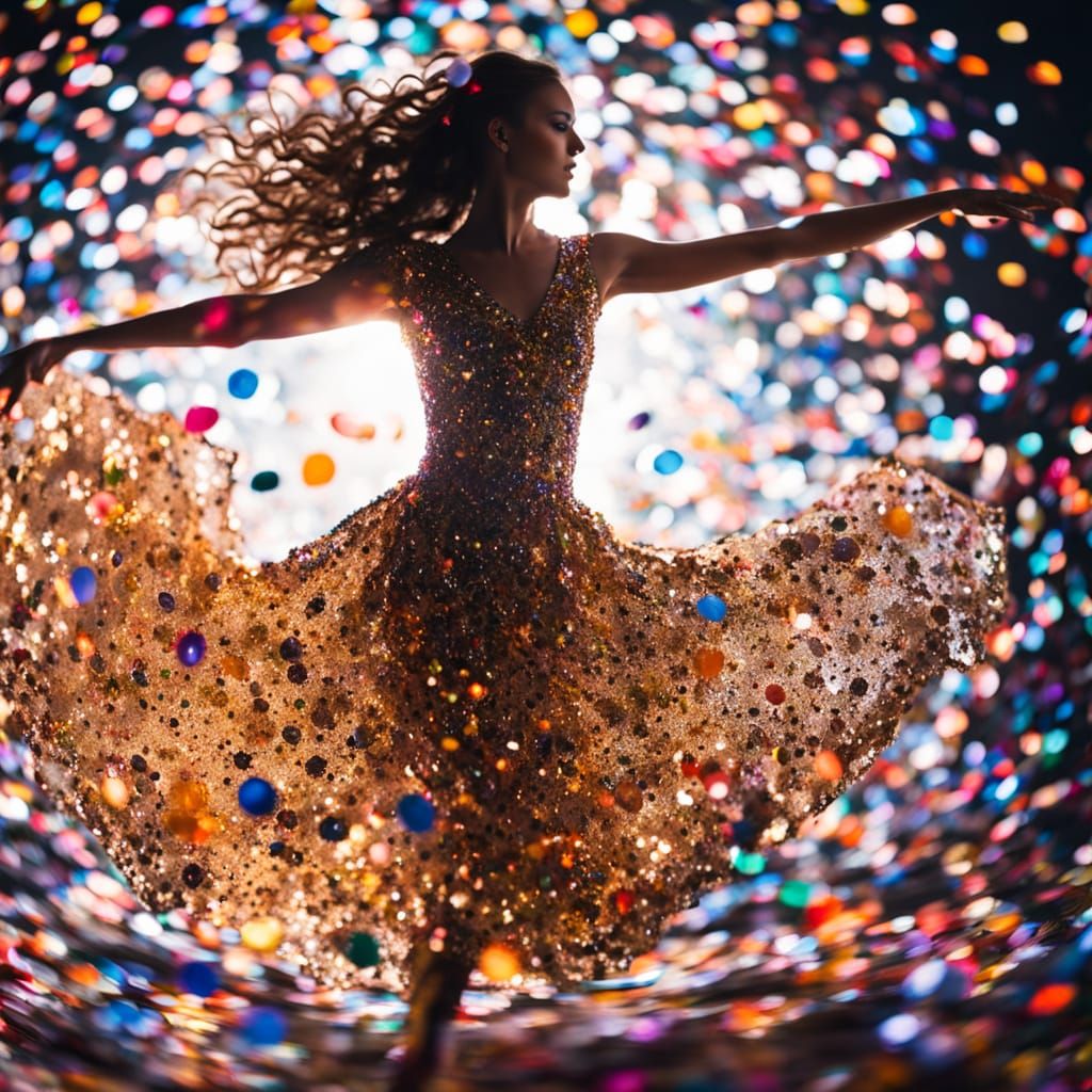 Ethereal Ballerina Dances in Whirling Sequin Dress