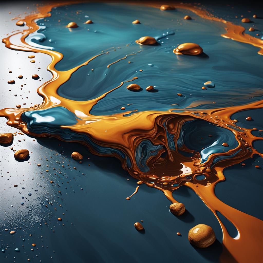 Hyperrealistic Splash Art of Flowing Liquid