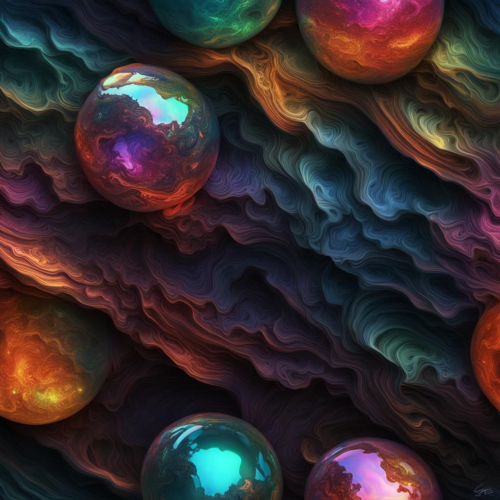 Dazzling Iridescent Fantasy Concept Art