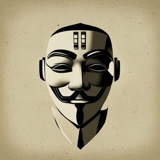 Anonymous Head Silhouette on White