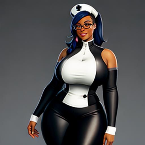 Curvy Black geek medic