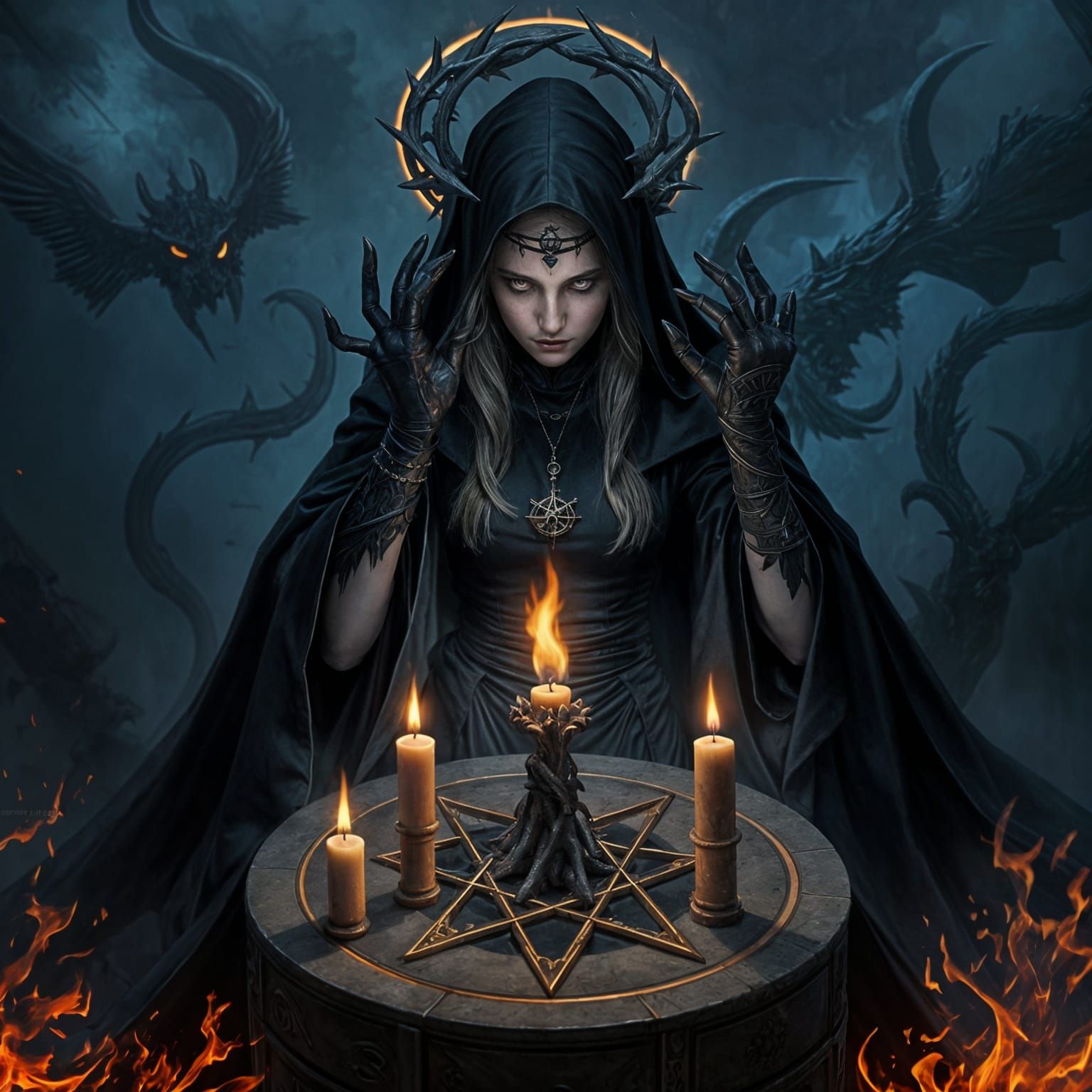 Surreal Dark Fantasy Reveals Demonic Summoning Scene in Pent...