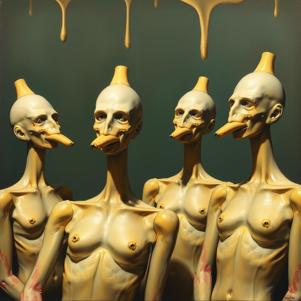 Surreal Mannequin Cult of Banana Eaters
