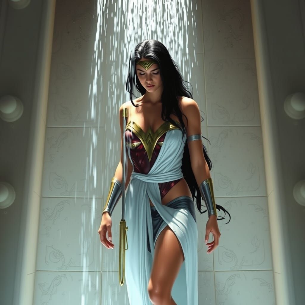 Wonder Woman has to clean up after dealing with the outside world