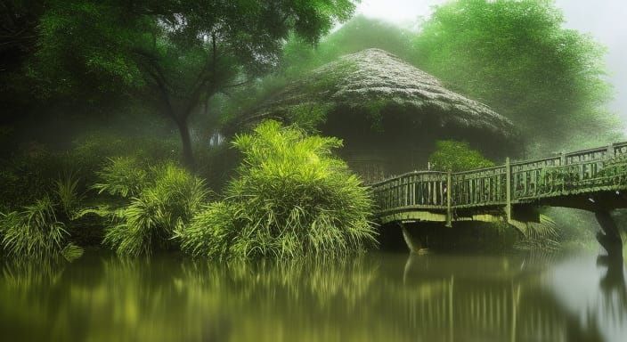 Girl Dancing in Rain: Dynamic Lighting Concept Art