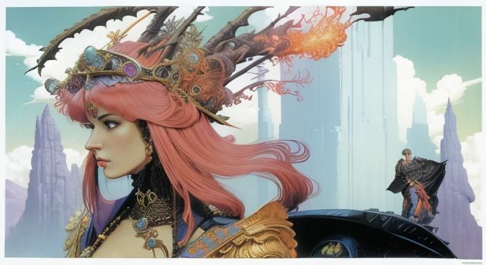 Epic Fantasy Sci-Fi Art in Triadic Colors