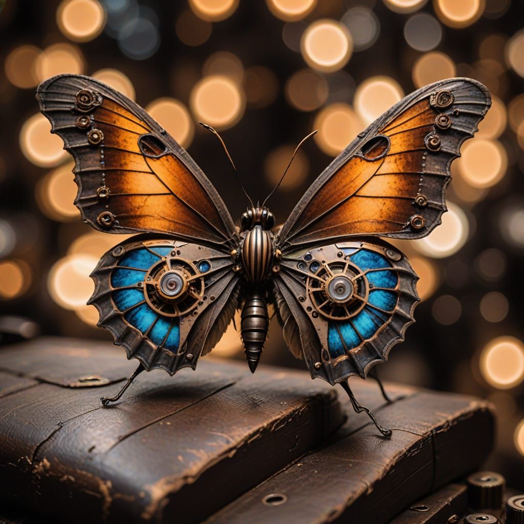 Steampunk Butterfly in Elegant Victorian Style